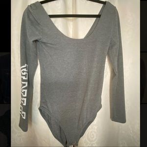 PINK grey bodysuit
